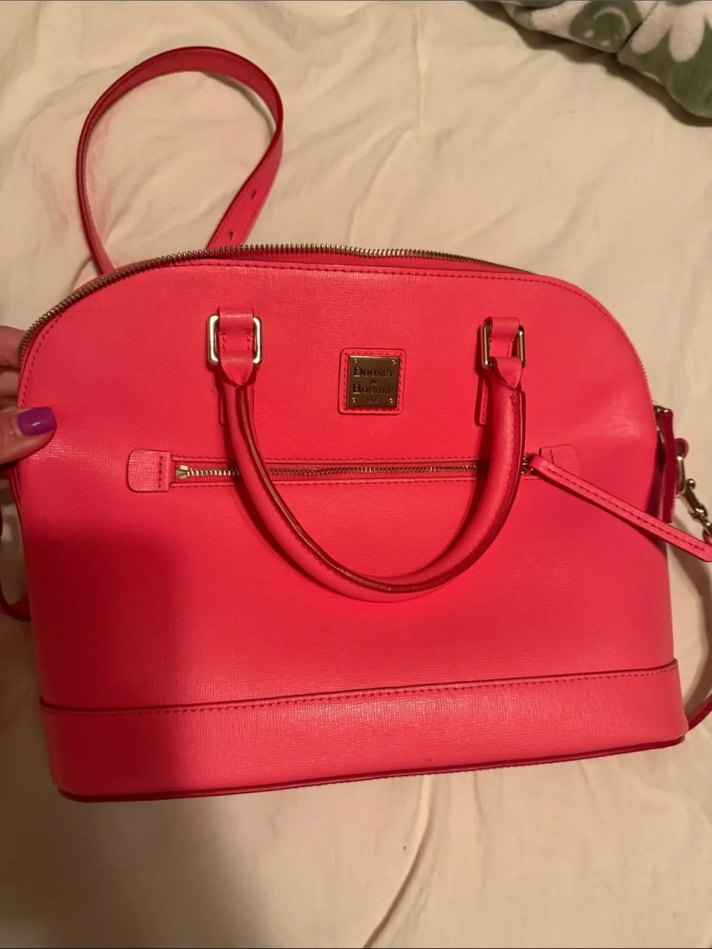 Dooney & Bourke Hot Pink Dome Satchel